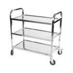 Service Trolley 86 x 45 x 90 cm, Stainless Steel 3 Shelves